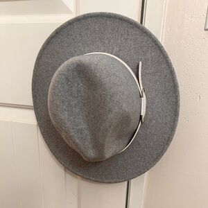 Grey Felt Boho Hat adjustable size